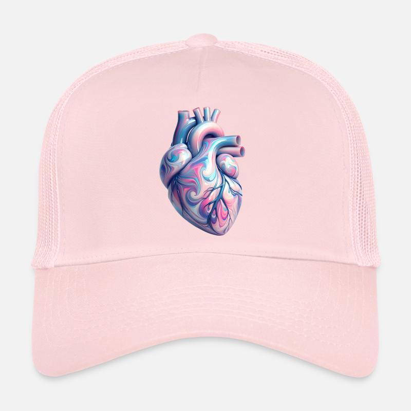 Stylized Human Heart Trucker Cap
