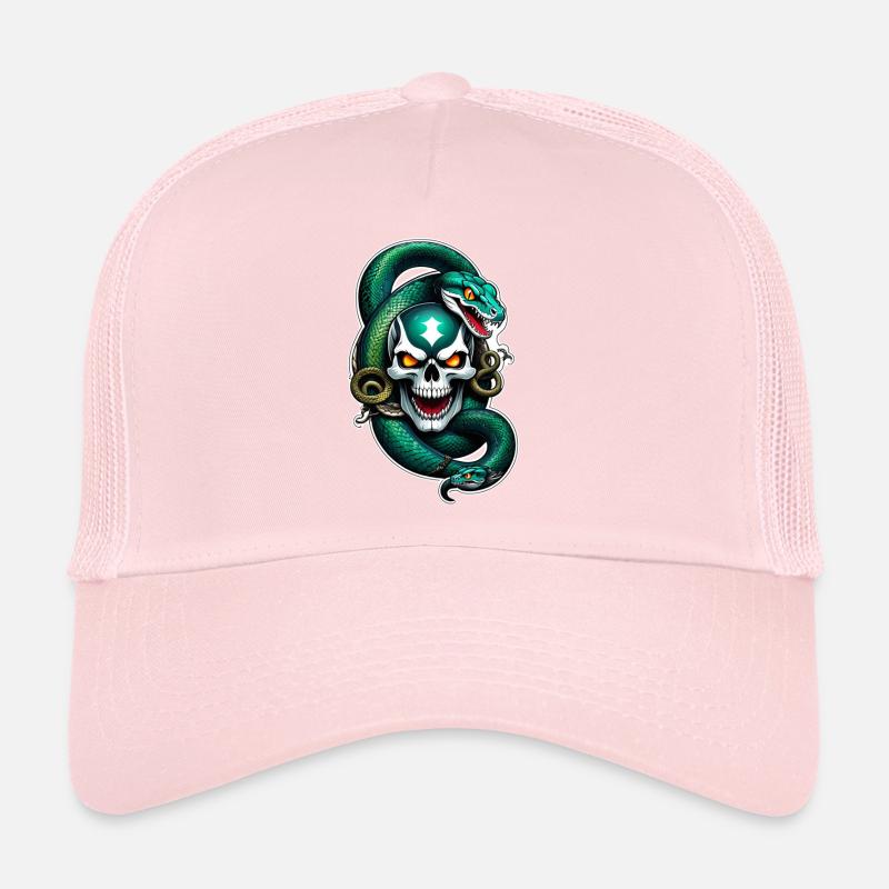 Snake Skeleton and Tattoo Trucker Cap