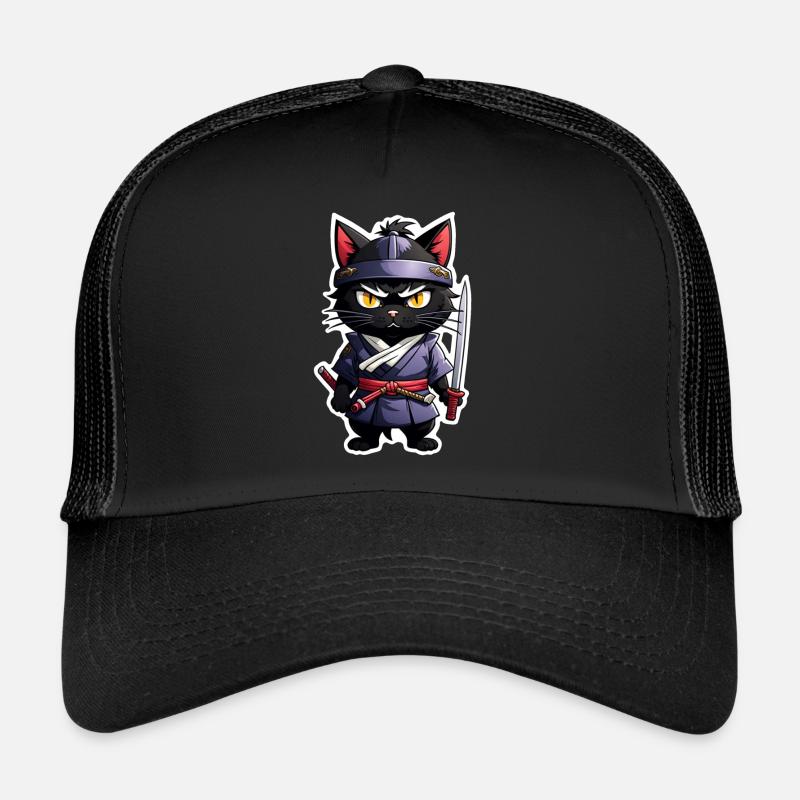 chat ninja - chaton samourai Casquette trucker 