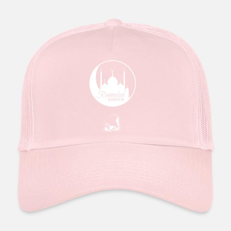 Ramadan Praying Man White Trucker Cap