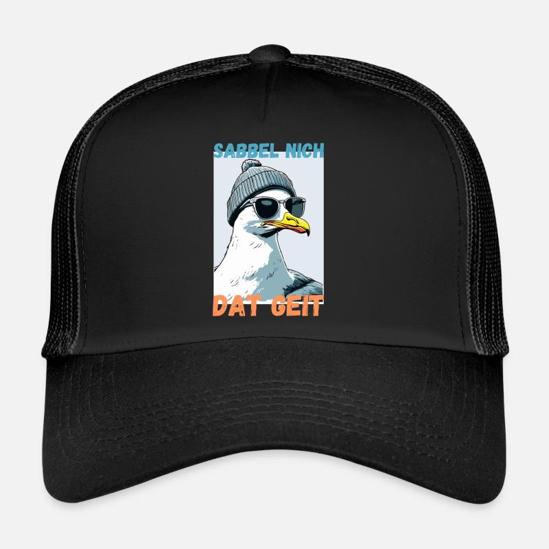 Ne bave pas là-dessus Hamburg Dialect Seagull Funny Casquette trucker 
