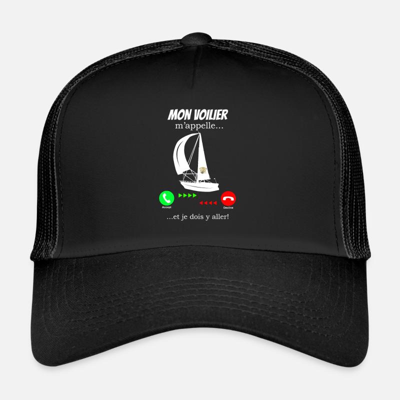 Mein Segelboot ruft mich - Trucker Cap - Schwarz/Schwarz