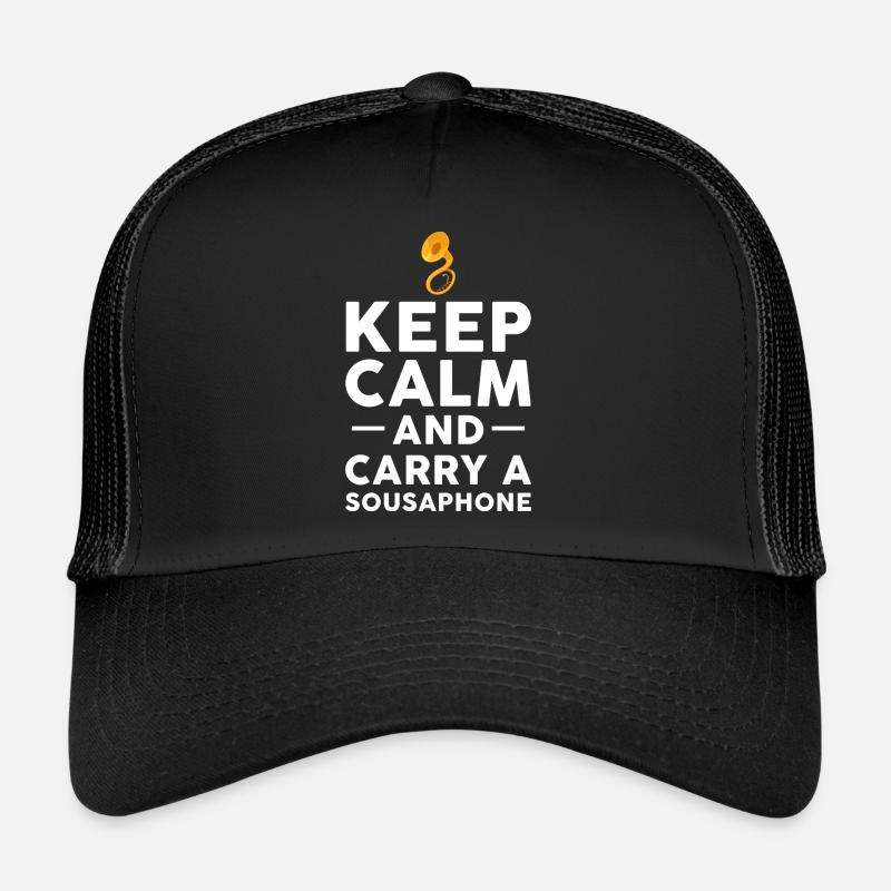 Keep Calm And Carry A Sousaphone Brass Music Trucker Cap