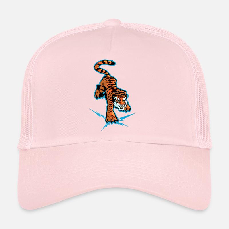 Tigre et éclairs sous les pattes Casquette trucker 