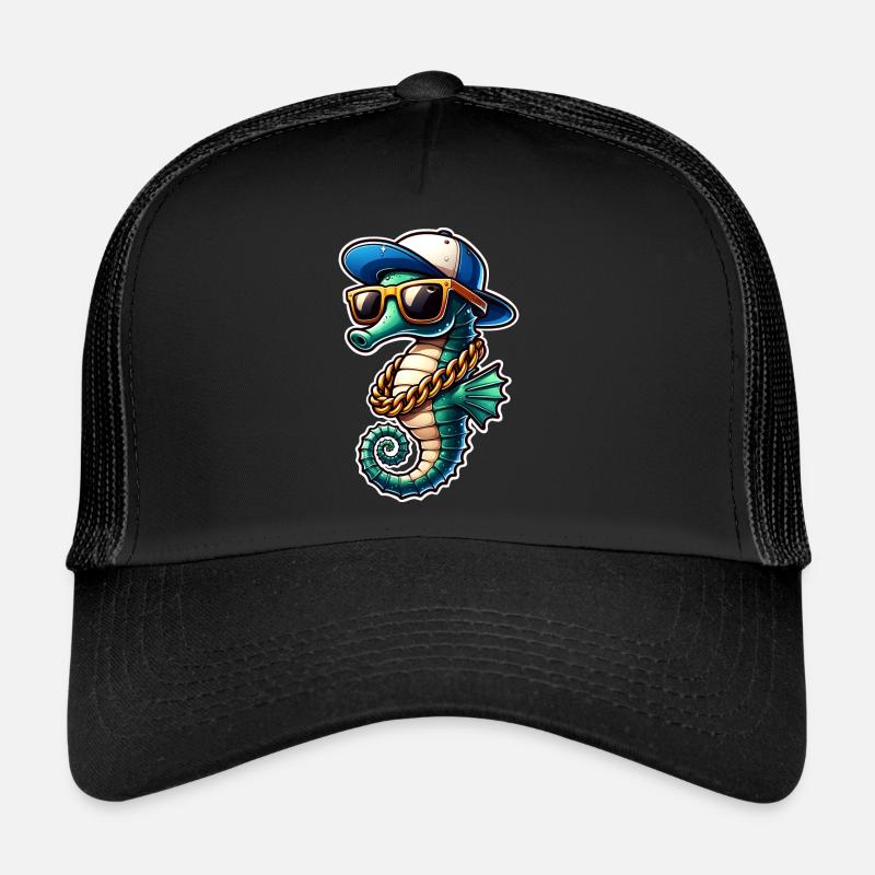 Hippocampe Hippocampe - Casquette trucker  - noir/noir