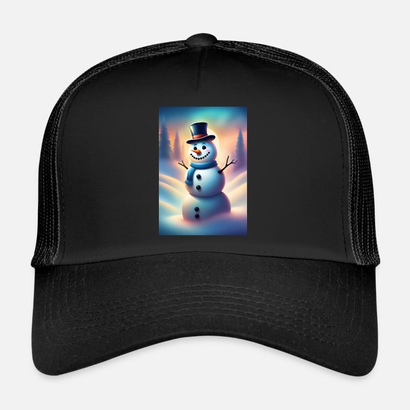 Glücklicher winterlicher Schneemann Trucker Cap