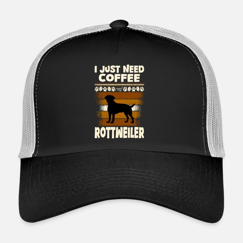 Coffee Rottweiler Trucker Cap