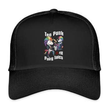 Zu Punk für Märchen - Unicorn Rebel - Trucker Cap - Schwarz/Schwarz - Vorne
