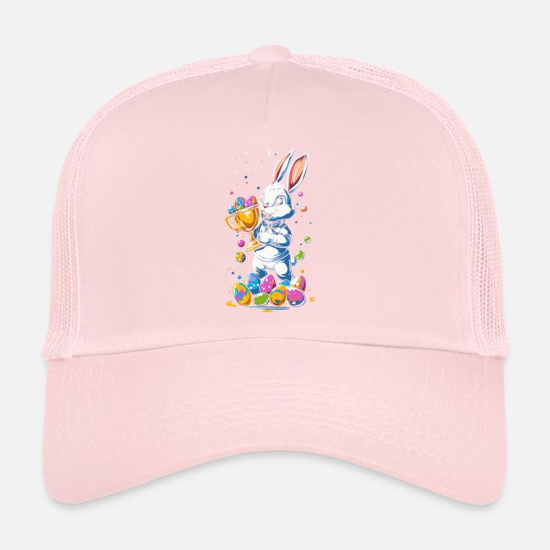 Lapin de Pâques Oeufs de Pâques Chasse aux oeufs Winner Cup Casquette trucker 