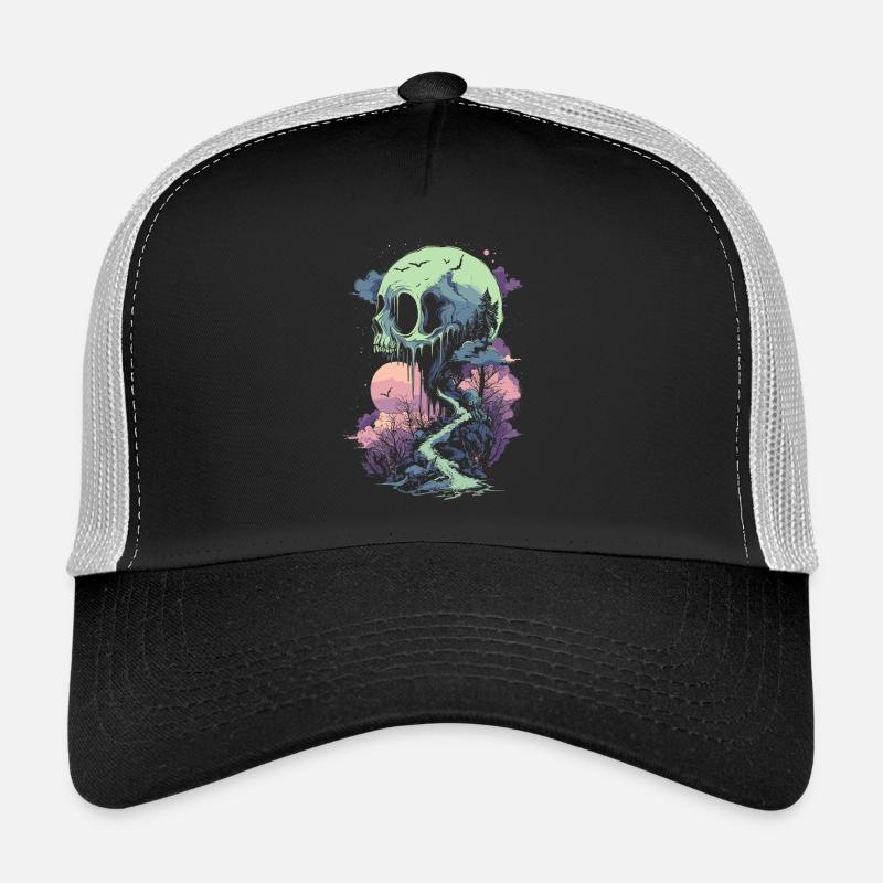 Fantasy world skull punk gothic Trucker Cap