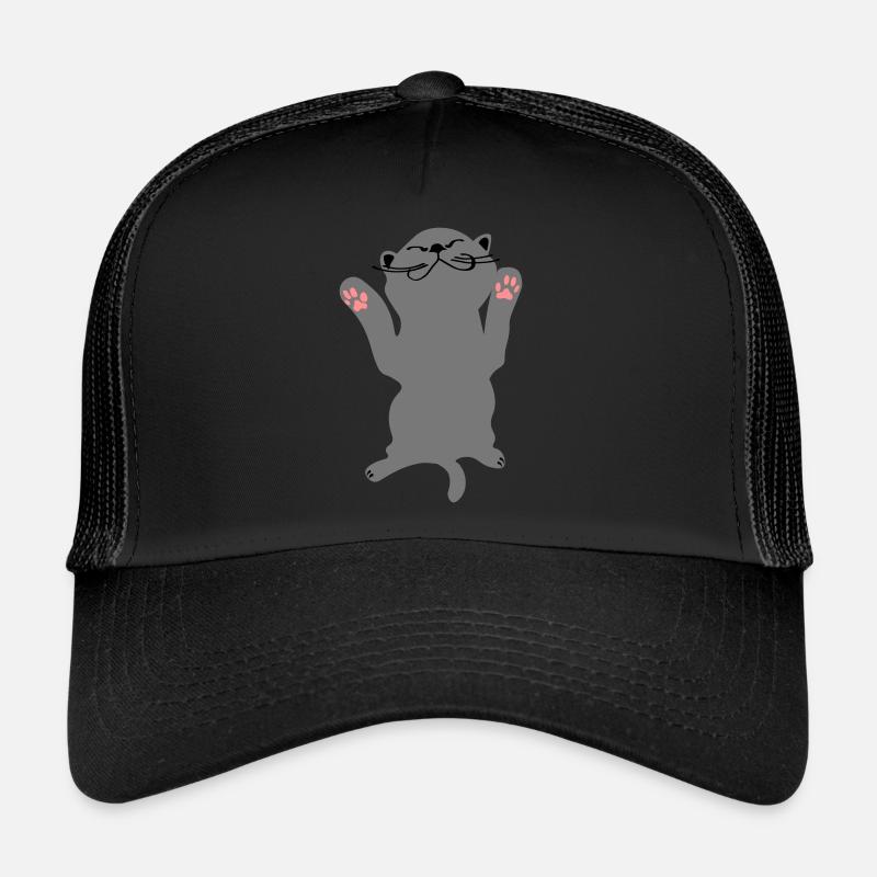 Katze Entspannt Kartäuser Chartreux witzig Trucker Cap