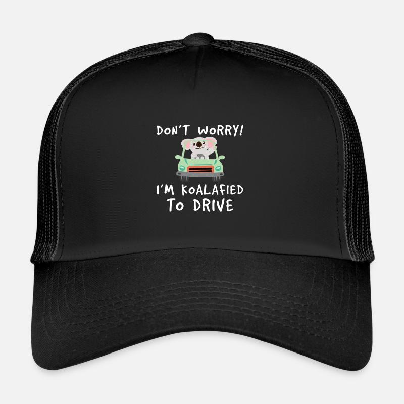 Führerschein Koala - Trucker Cap - Schwarz/Schwarz