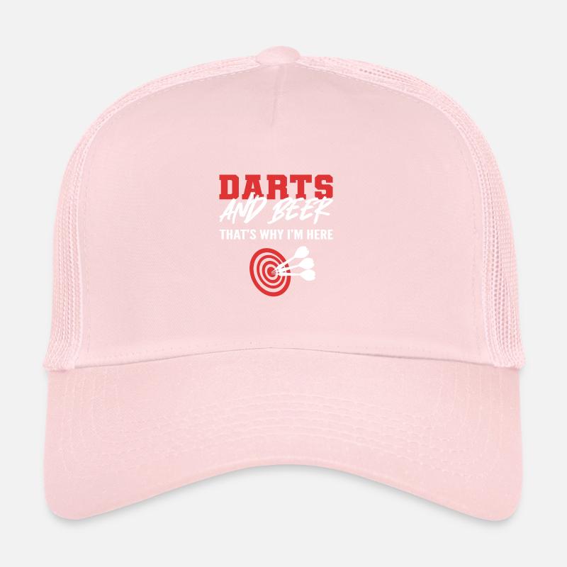 Fléchettes et bière. Cadeau fêtard Casquette trucker 