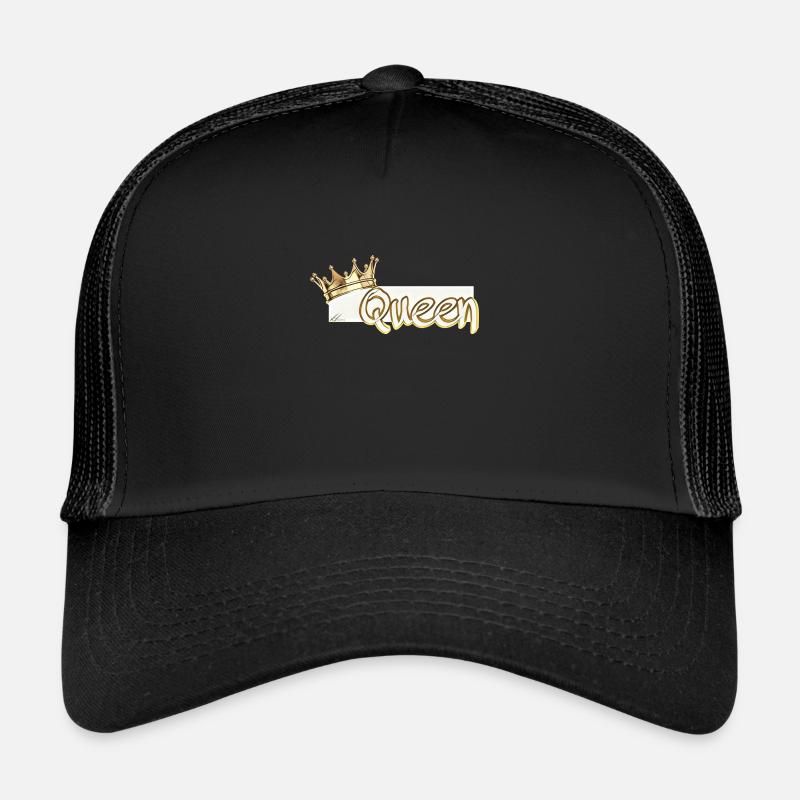 Queen krone ll25 - Casquette trucker - noir/noir