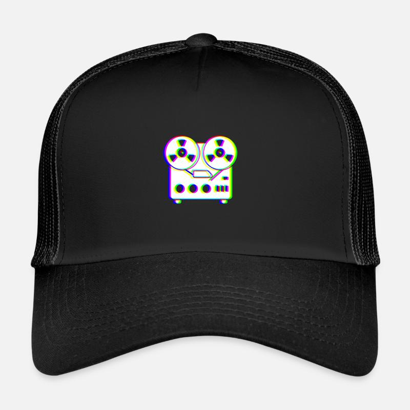 EDM Tricolor - Magnétophone - Glitch - Style rave Casquette trucker 