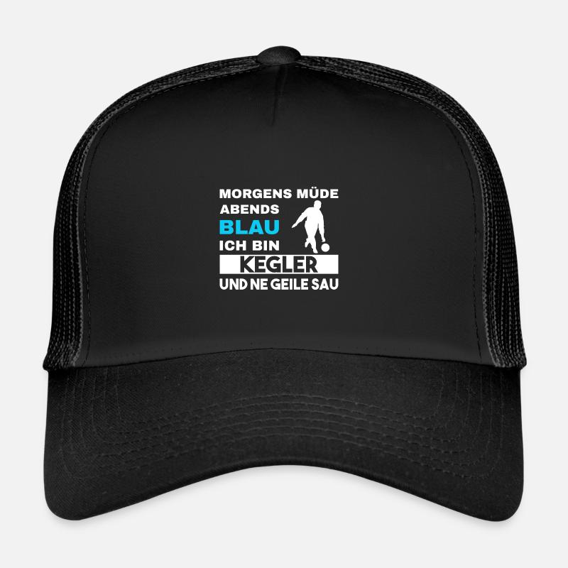 Morgens Müde Abends Blau Kegler Trucker Cap
