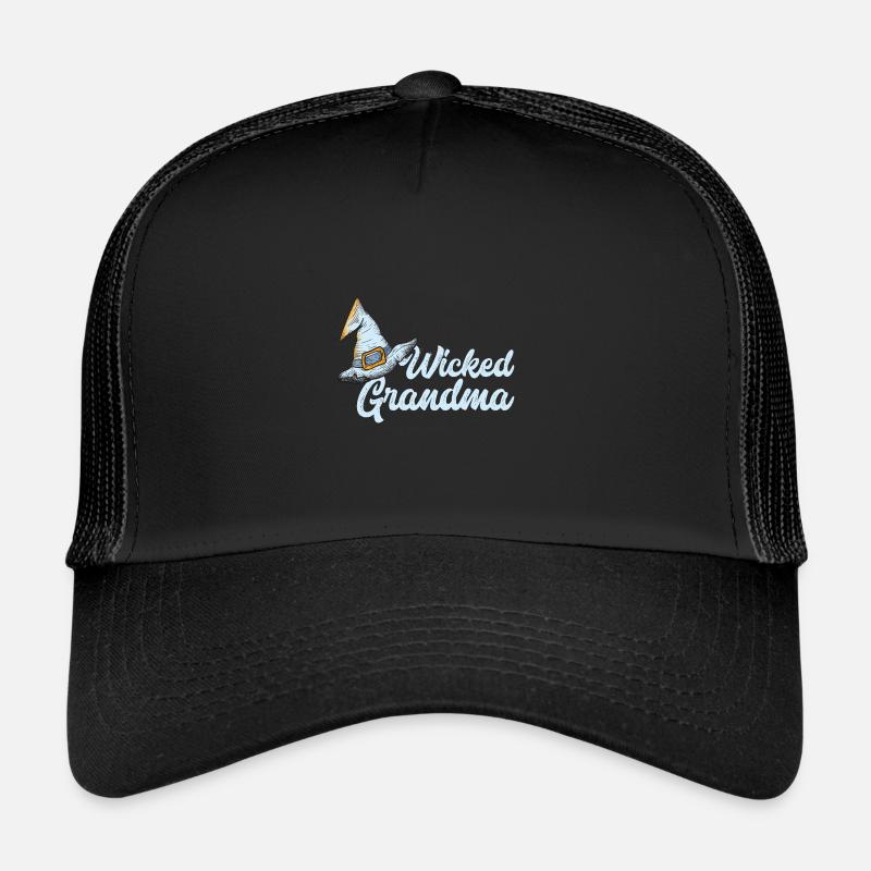 Wicked Grandma Witch Spooky Halloween Gift Trucker Cap