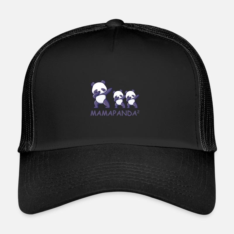 Schwanger werdene Mutter Zwillinge Panda Trucker Cap