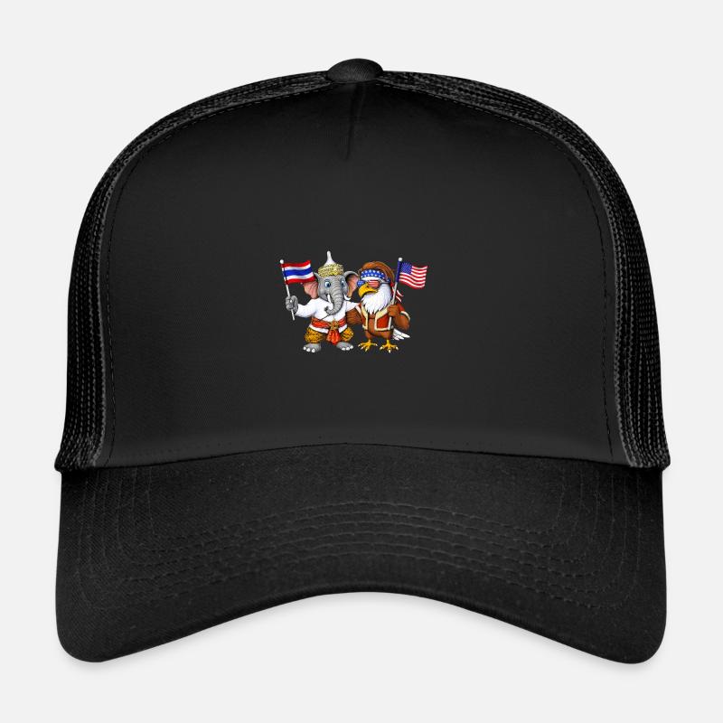 Thaïlande Elephan Pygargue à tête blanche d’Amérique Casquette trucker 