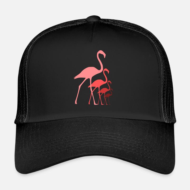 Flamingos - Trucker Cap - Schwarz/Schwarz