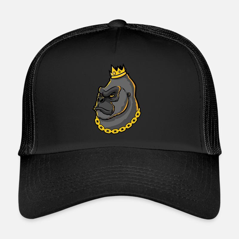 Gorilla King with crown Trucker Cap