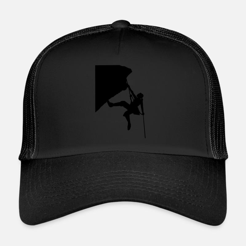 Klettern, Kletterin. - Trucker Cap - Schwarz/Schwarz