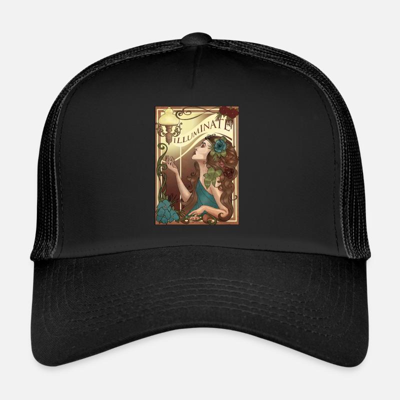 art nouveau - Trucker Cap - black/black