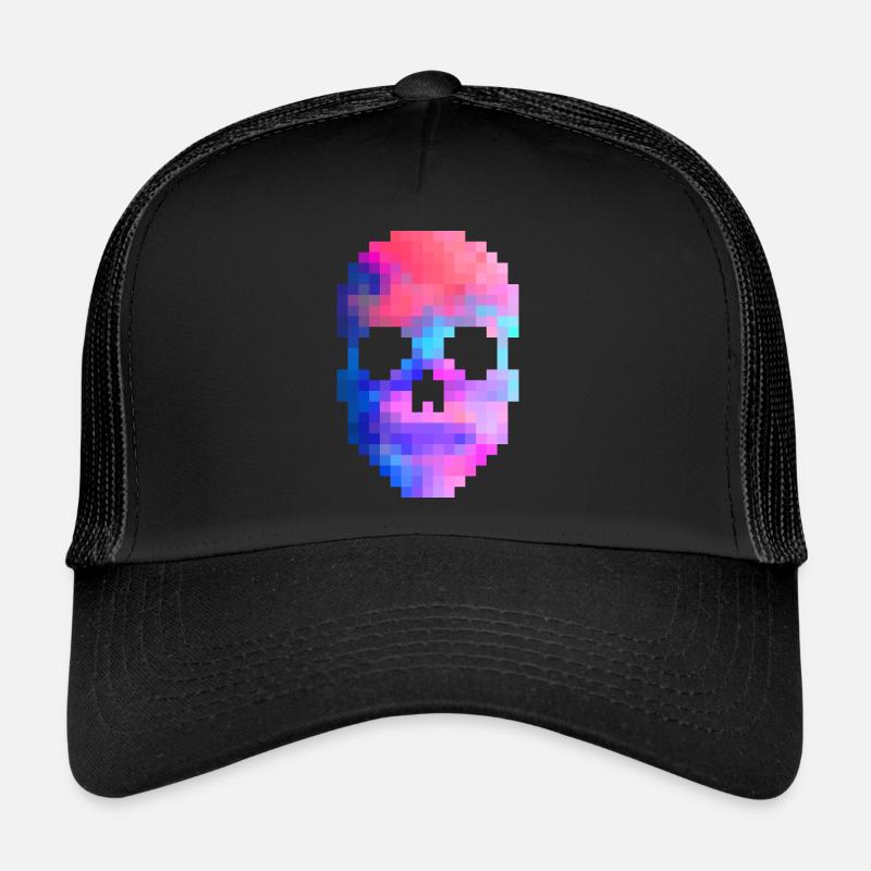 Pixel skull Trucker Cap