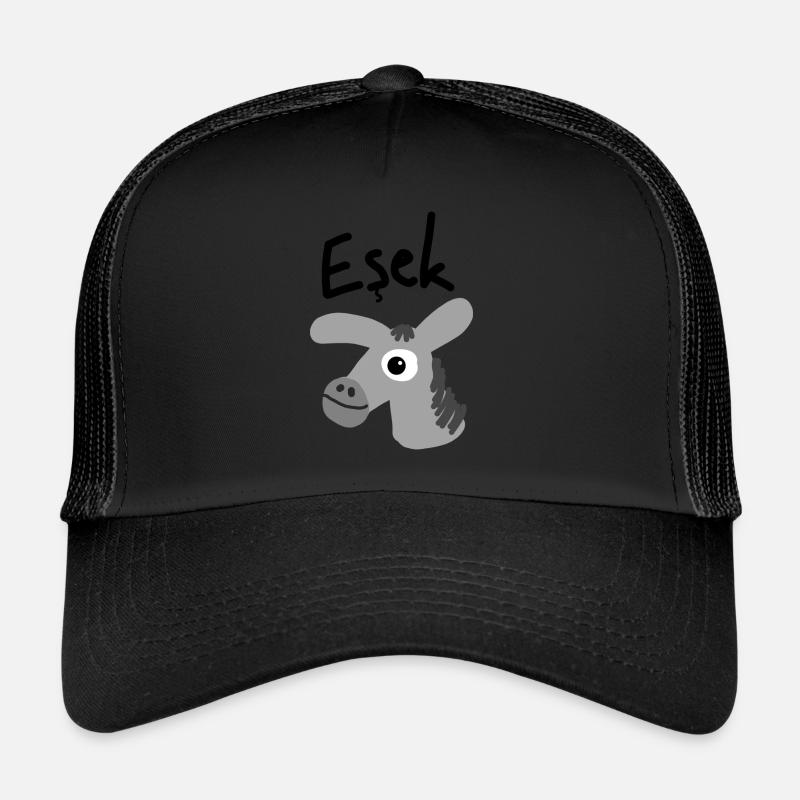 Esel türkisch - Trucker Cap - Schwarz/Schwarz