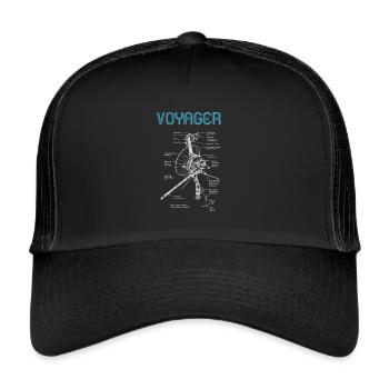 VOYAGEUR - Casquette trucker  - noir/noir - Devant