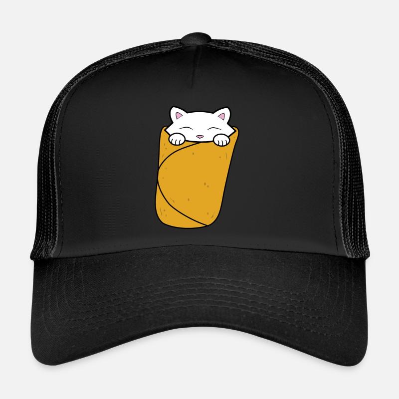 Purrito, burrito de chat mignon. Casquette trucker 