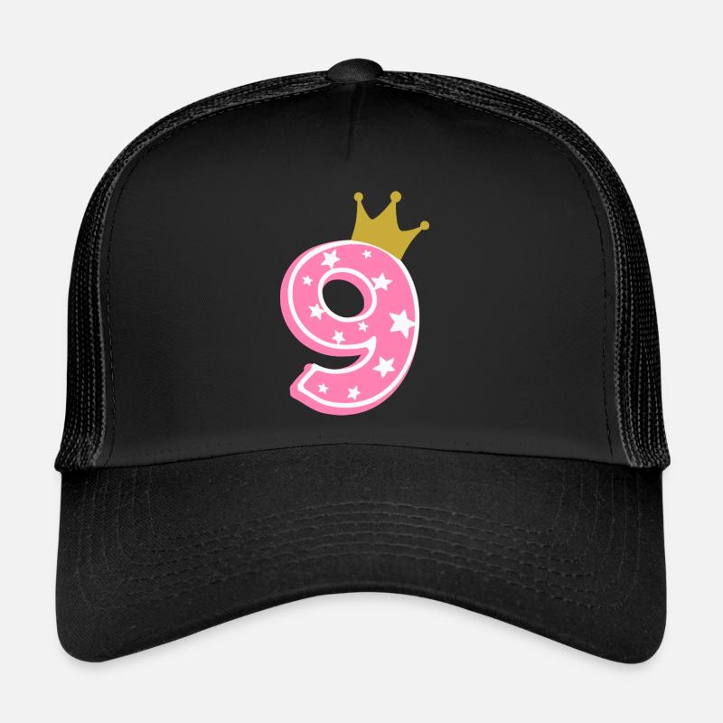9 Krone 9th birthday 9 years Trucker Cap
