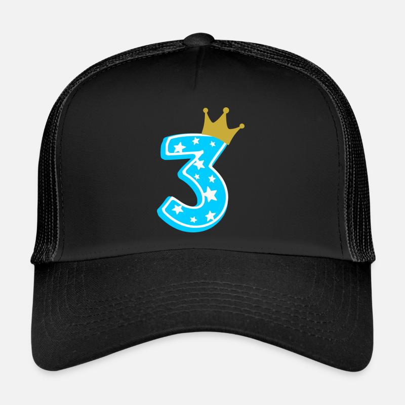 3 Couronne 3ème anniversaire 3 ans Casquette trucker 