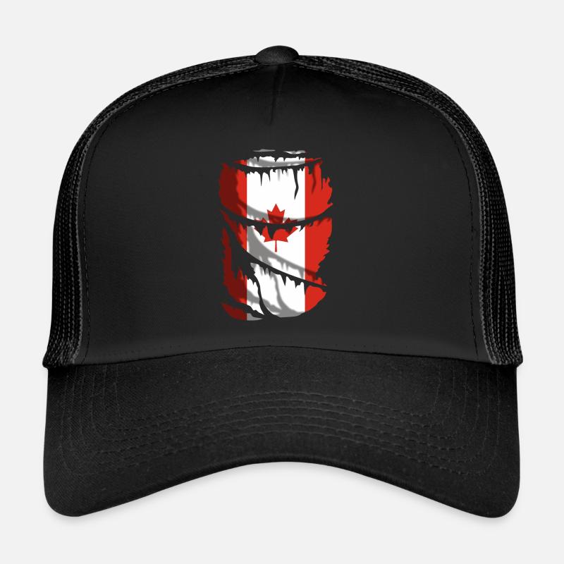 Flag of Canada, with broken fabric effect Trucker Cap
