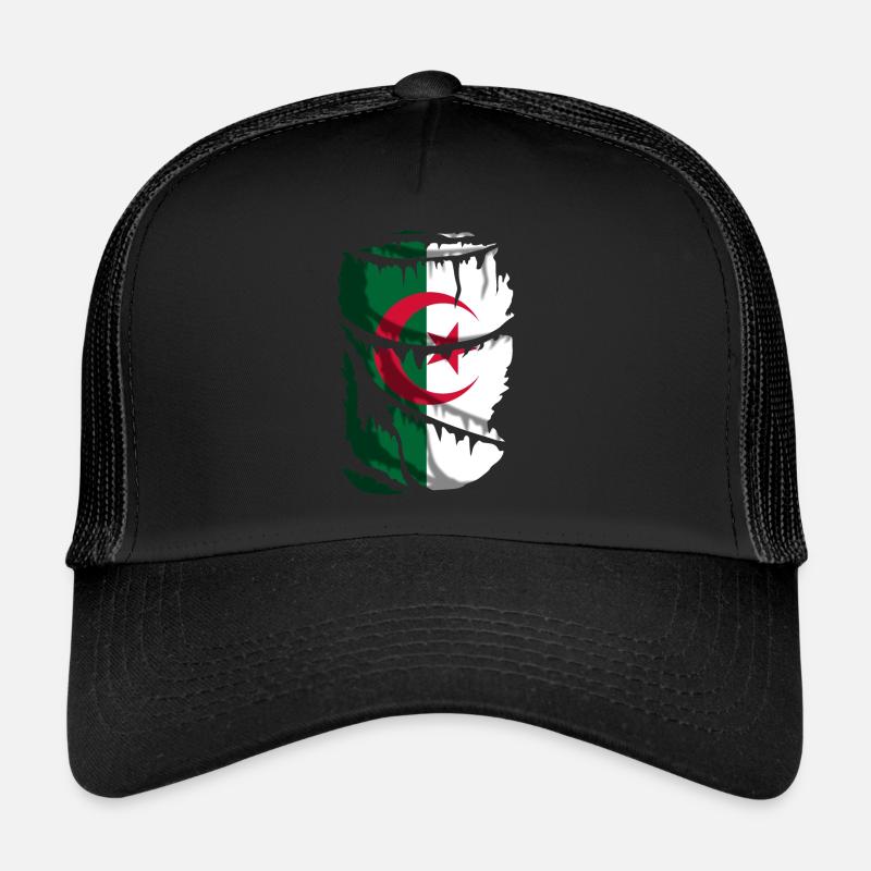 Flag of Algeria, with a broken fabric effect Trucker Cap