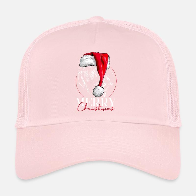 Père Noël GÉANT SCHNAUZER Joyeux Noël Wilsigns Casquette trucker 