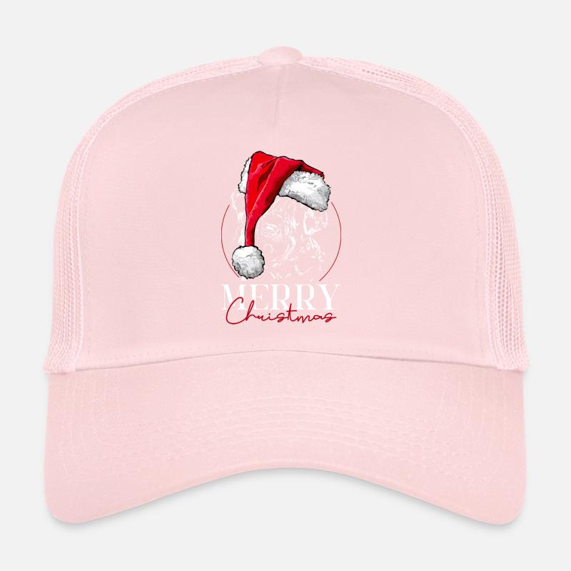 Père Noël GÉANT SCHNAUZER Joyeux Noël Wilsigns Casquette trucker 