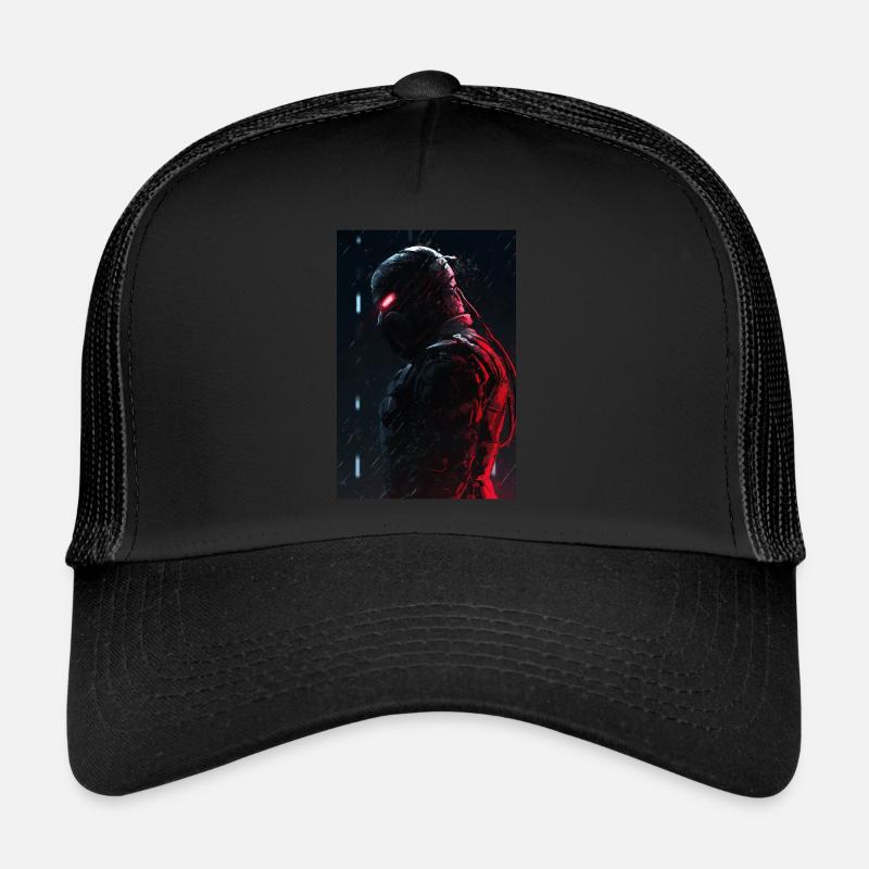 Neon Cyber Future Warrior #7 Trucker Cap