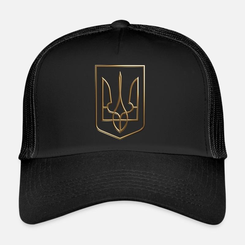 Armoiries de l’Ukraine Bouclier Trident Trident Wire Look 2 Casquette trucker 