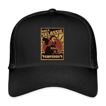 Selassie I Jah Poster - Trucker Cap - black/black - Front