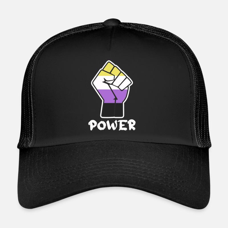 Power Nonbinary Pride Faust Design für Equality Trucker Cap