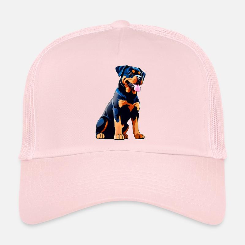 Cute Rottweiler in comic style Trucker Cap