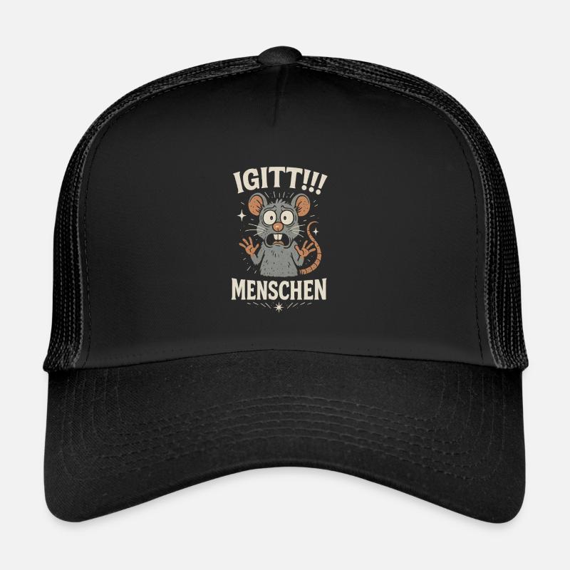 Satire - Igitt! Menschen Ratte Ich hasse Trucker Cap