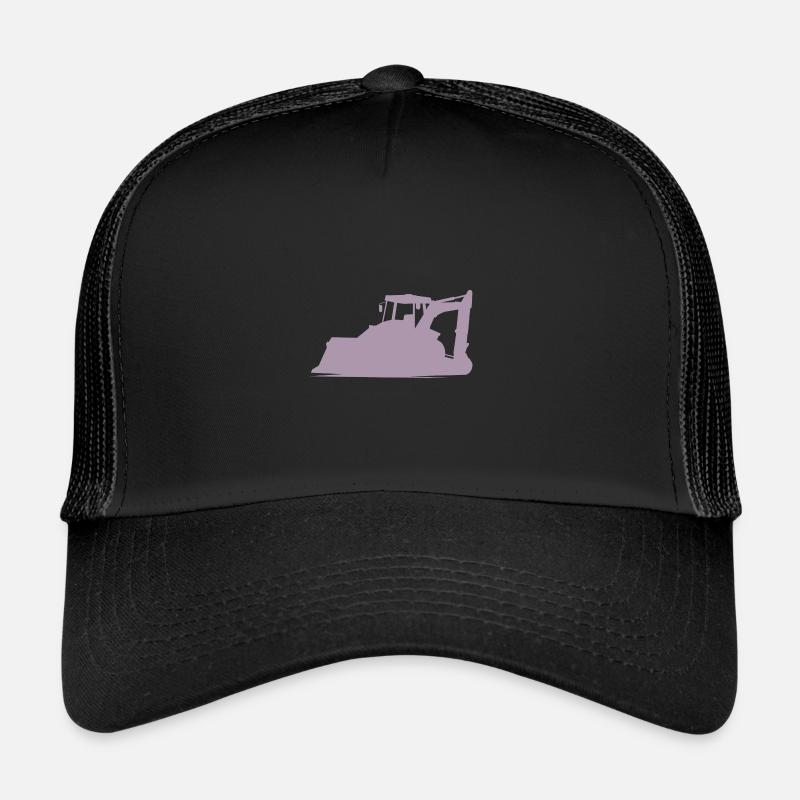 Baggerfahrer und Baugeräteführer Silhouette – - Trucker Cap - Schwarz/Schwarz