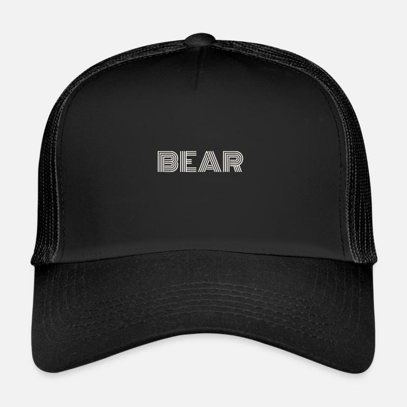 bear white Trucker Cap
