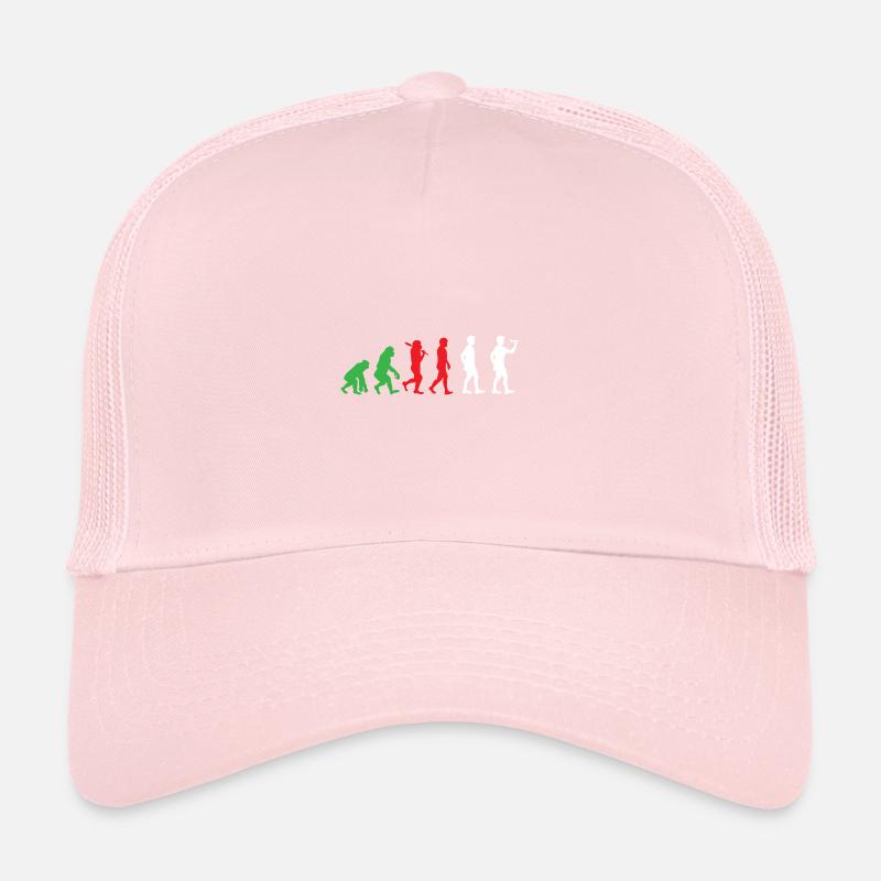 Darts Competition Sport Player Human Evolution Trucker Cap