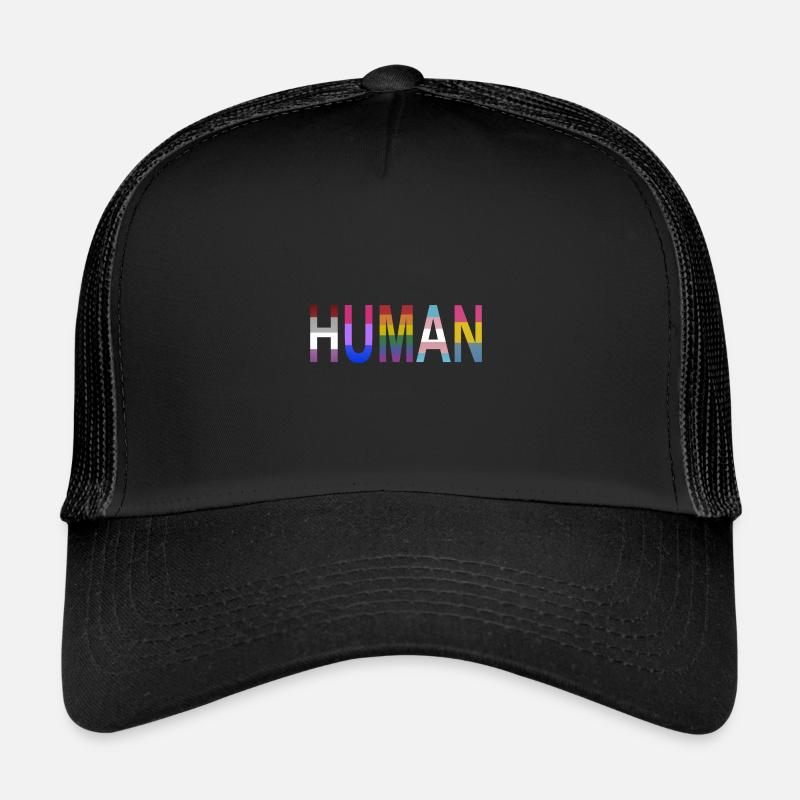 HUMAN - Trucker Cap - Schwarz/Schwarz