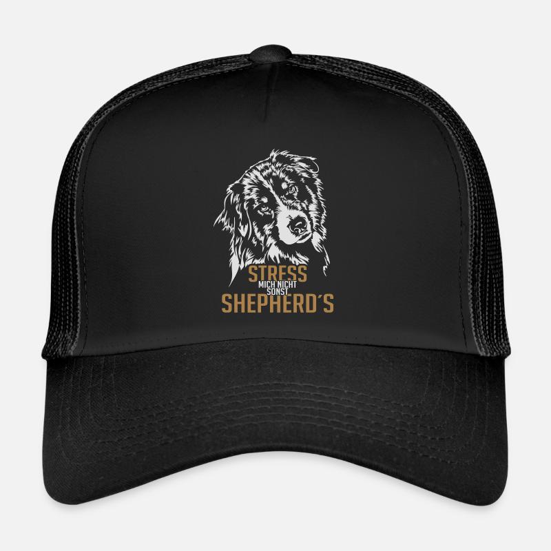 Australian Shepherd - Stress mich nicht - Trucker Cap - Schwarz/Schwarz