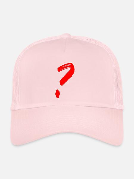 Question mark - Trucker Cap - pale pink - Front