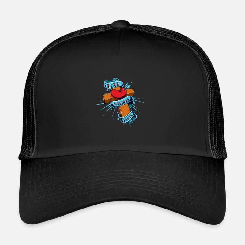 cross - Trucker Cap - black/black